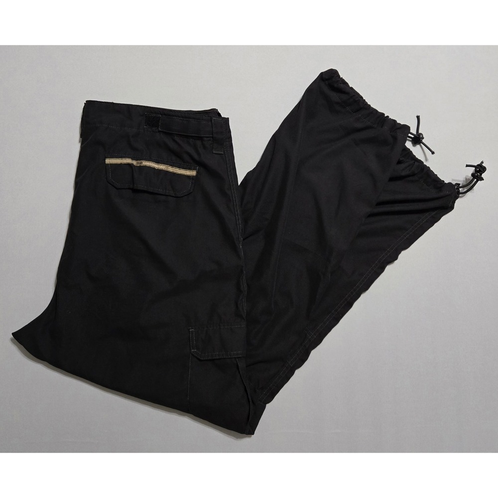 Unionbay Cargo Pants Mens 38x32 Dark Y2K Style Wide Utility Workwear Toggle Tied